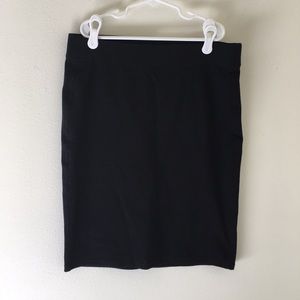 Black pencil skirt